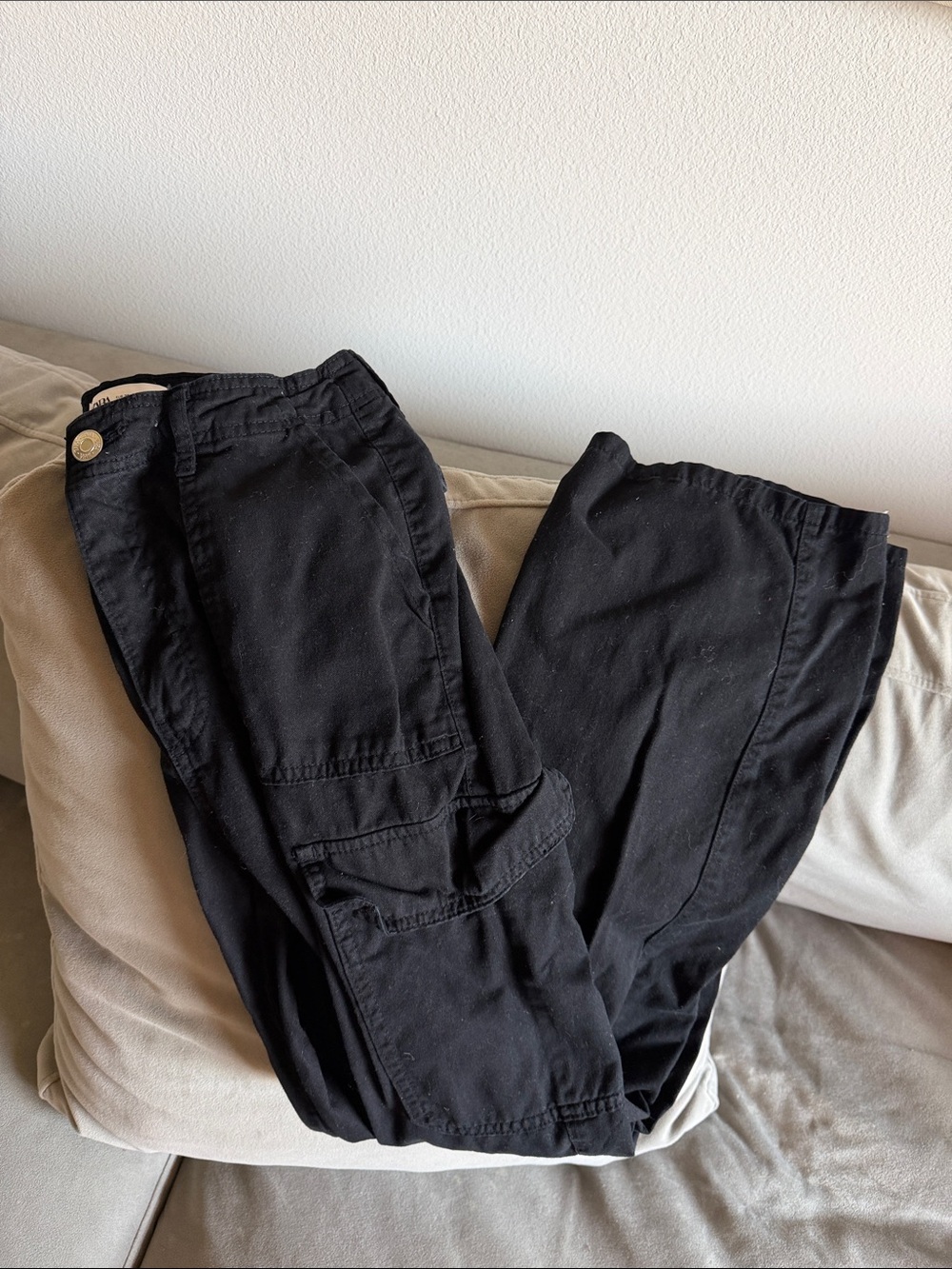 Zara Black Men's Cargo Trousers